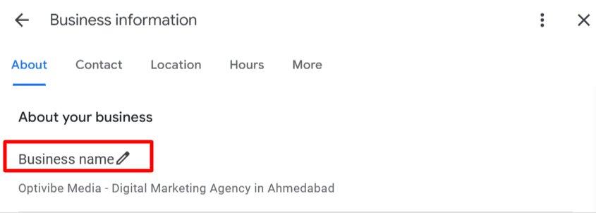 add business information google business profile