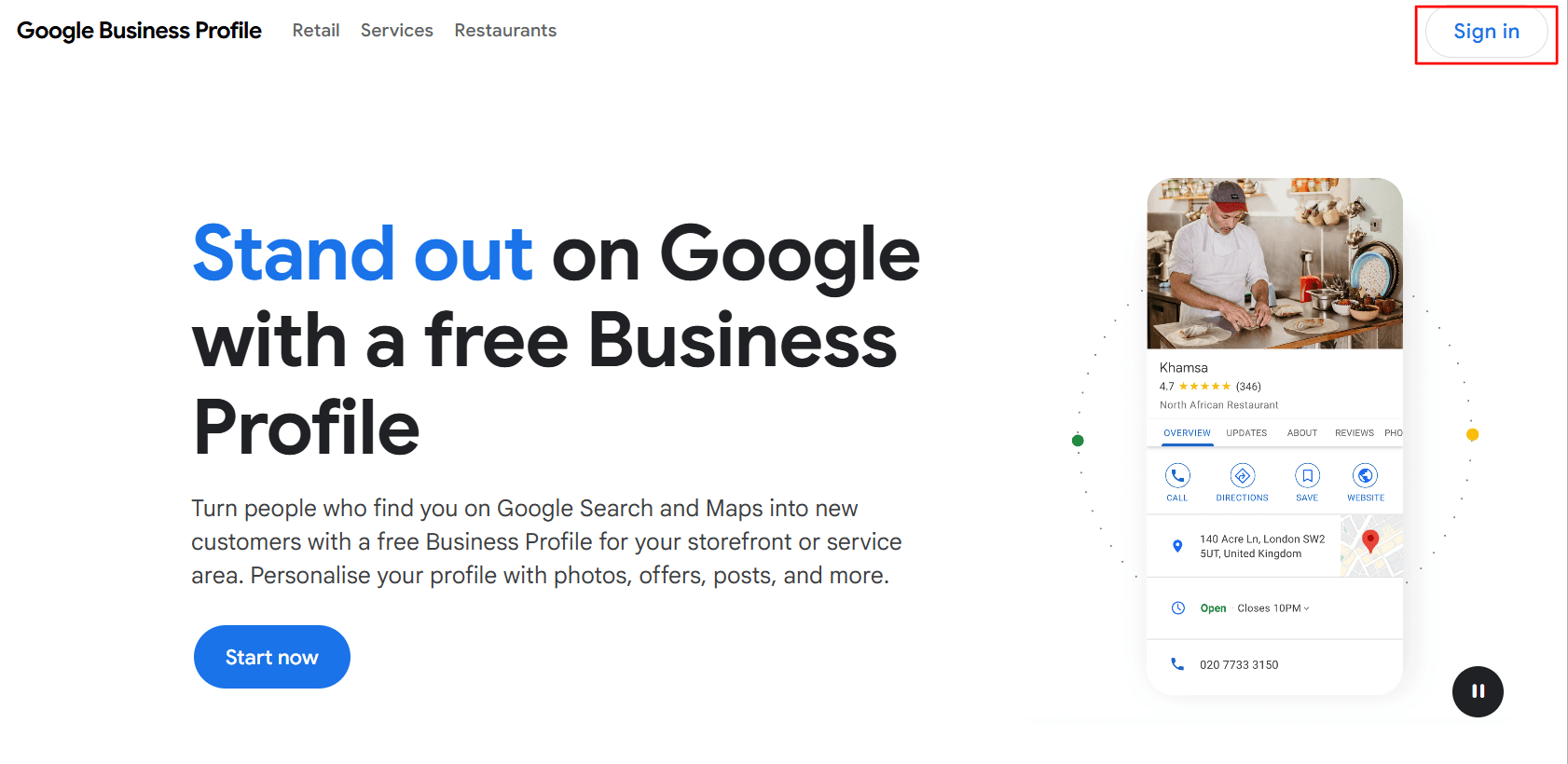 Login Google Business Profile